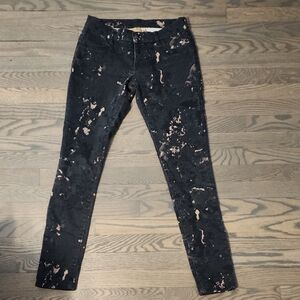 Vera Wang Black and Beige Artistic Pants